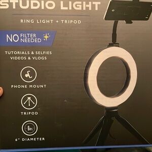 6 inch ring light collapsible tripod universal phone gooseneck mount usb power